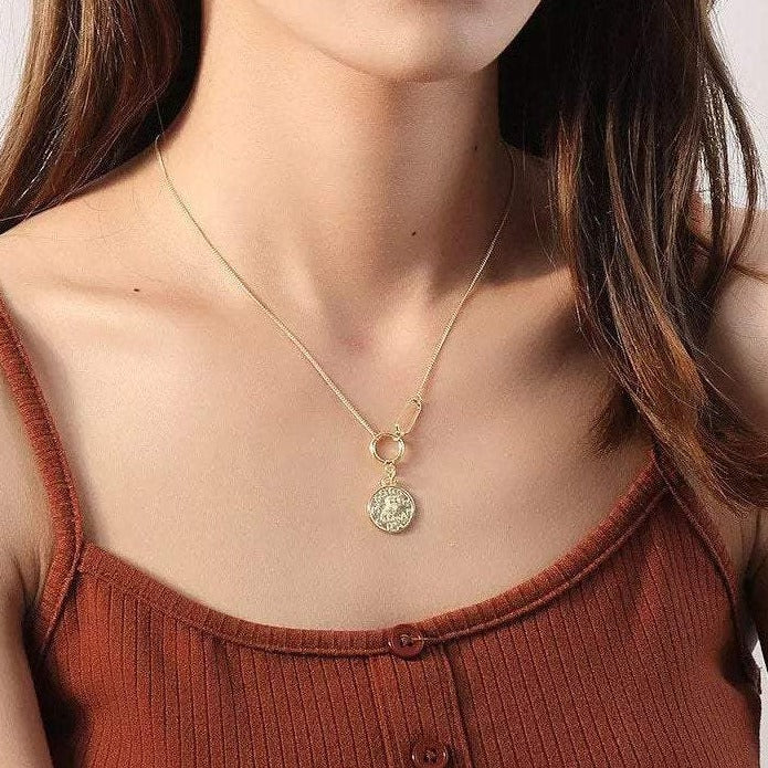 Bohemian Owl Gold Coin Necklaces