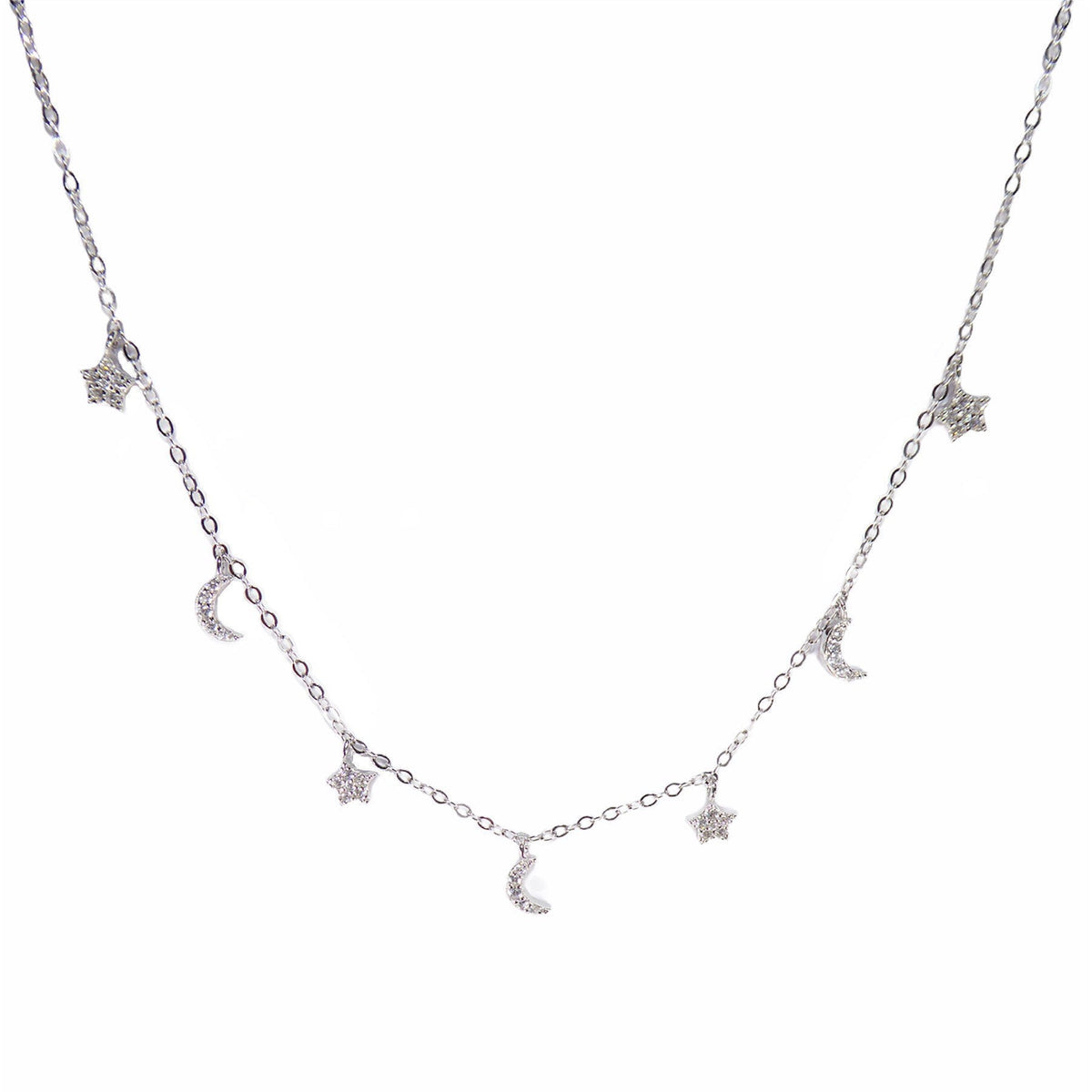 Moon & Star Chain Necklace