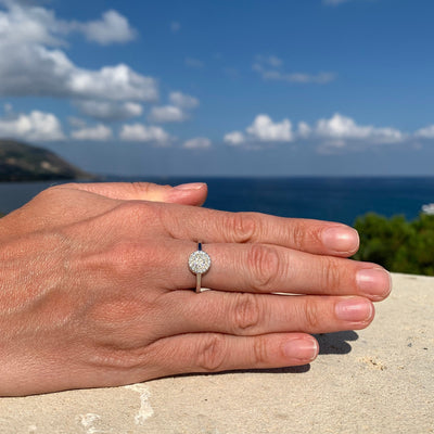 Disc Cz Band Ring