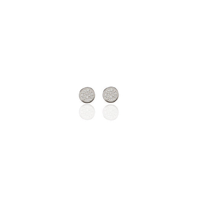 Frame Disc Stud Earrings