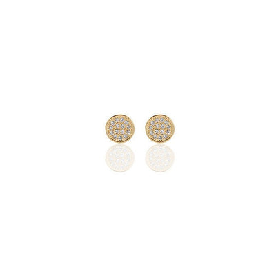 Frame Disc Stud Earrings