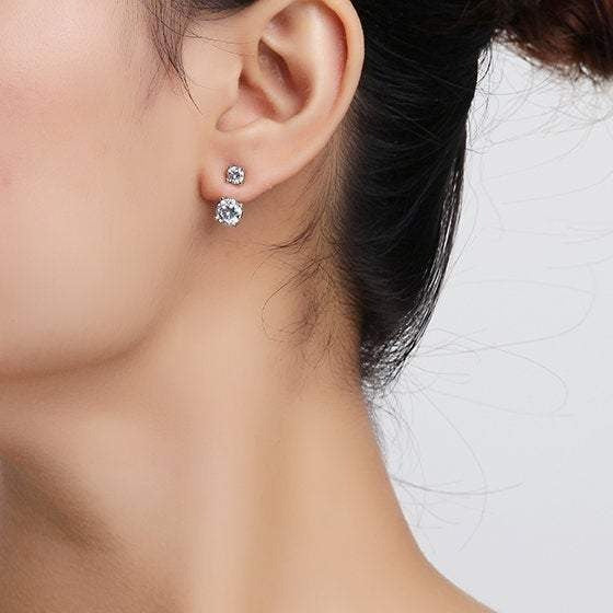 3pcs Double Stone Earrings