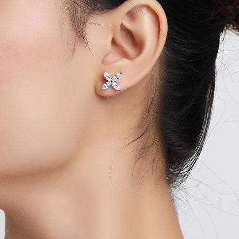 Four Leaves Clover Stud Earrings