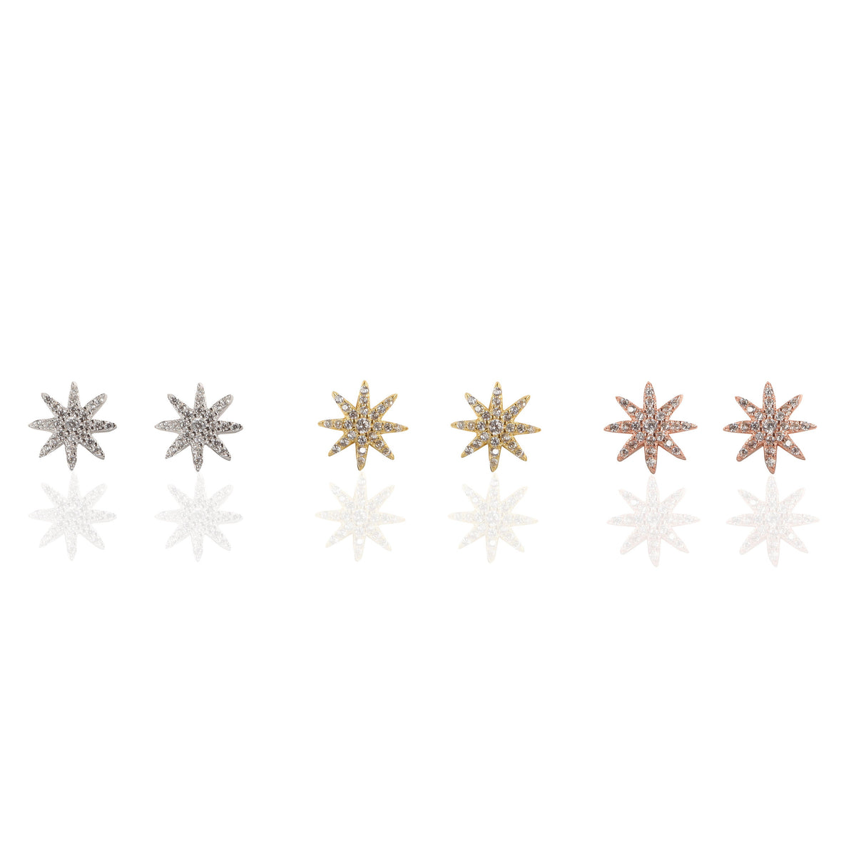 Star Sun Stud Earrings