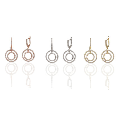 Double Eternity Circle Earrings