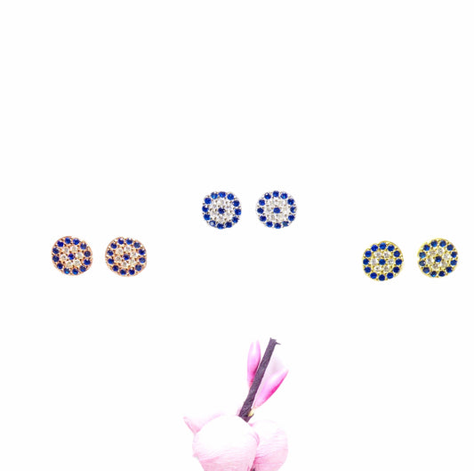 Turkish Evil Eye Stud Earrings
