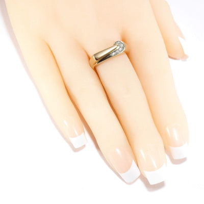 Vintage Rare Russian Diamond Ring , 14K Solid Rose Gold ( UK M / US 6 )