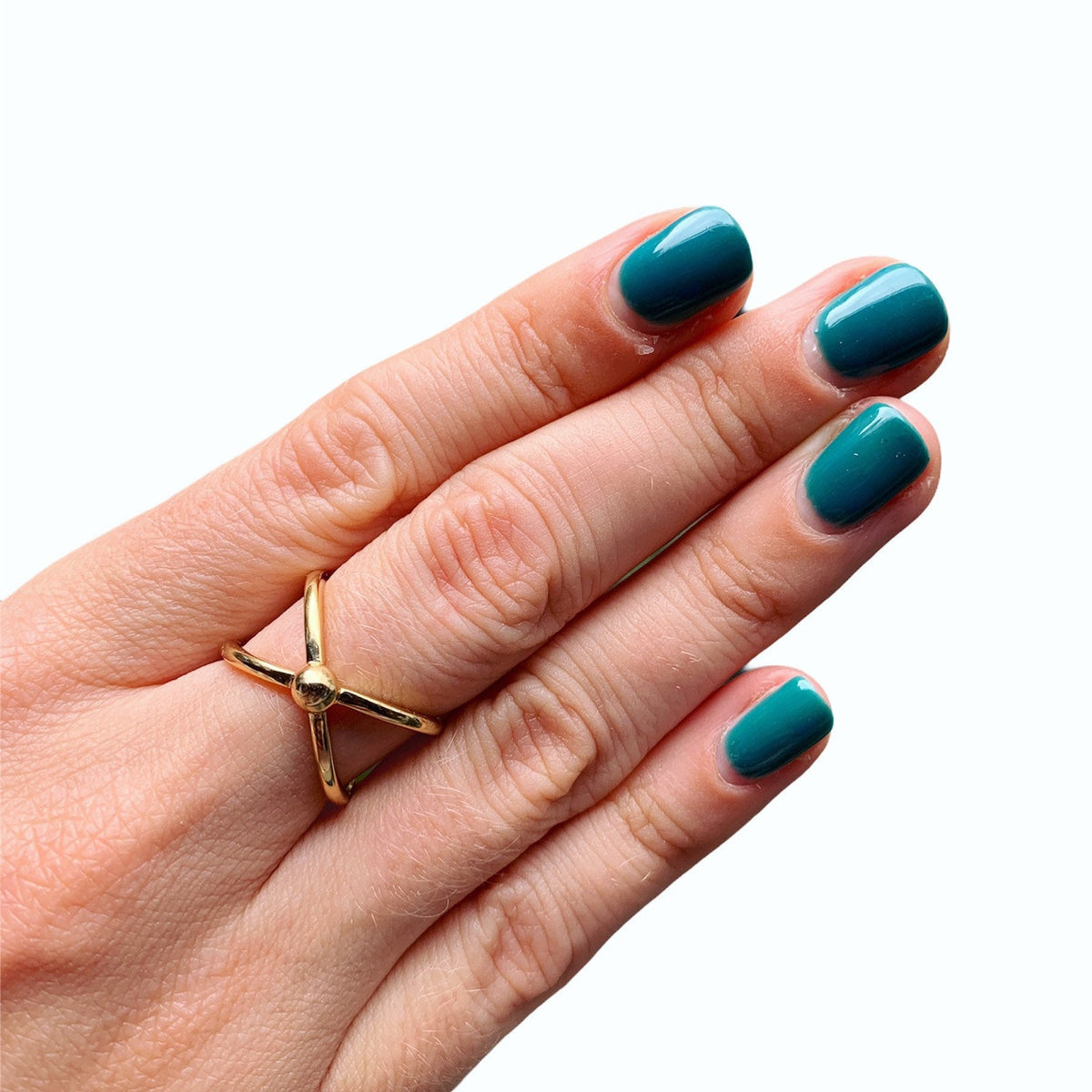 Plain X Bow Cross Rings