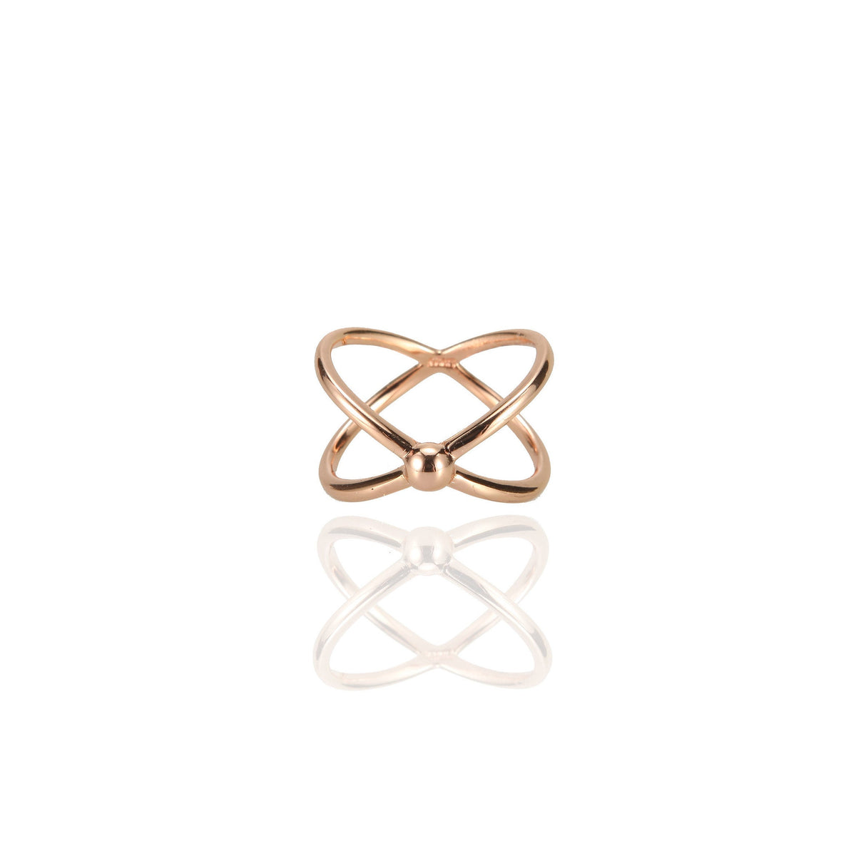 Plain X Bow Cross Rings