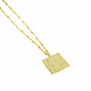Hammered Square Necklaces