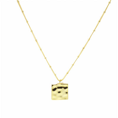 Hammered Square Necklaces