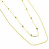 Bead & Plain Double Chain Necklaces