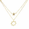 Star & Sun Double Chain Necklaces