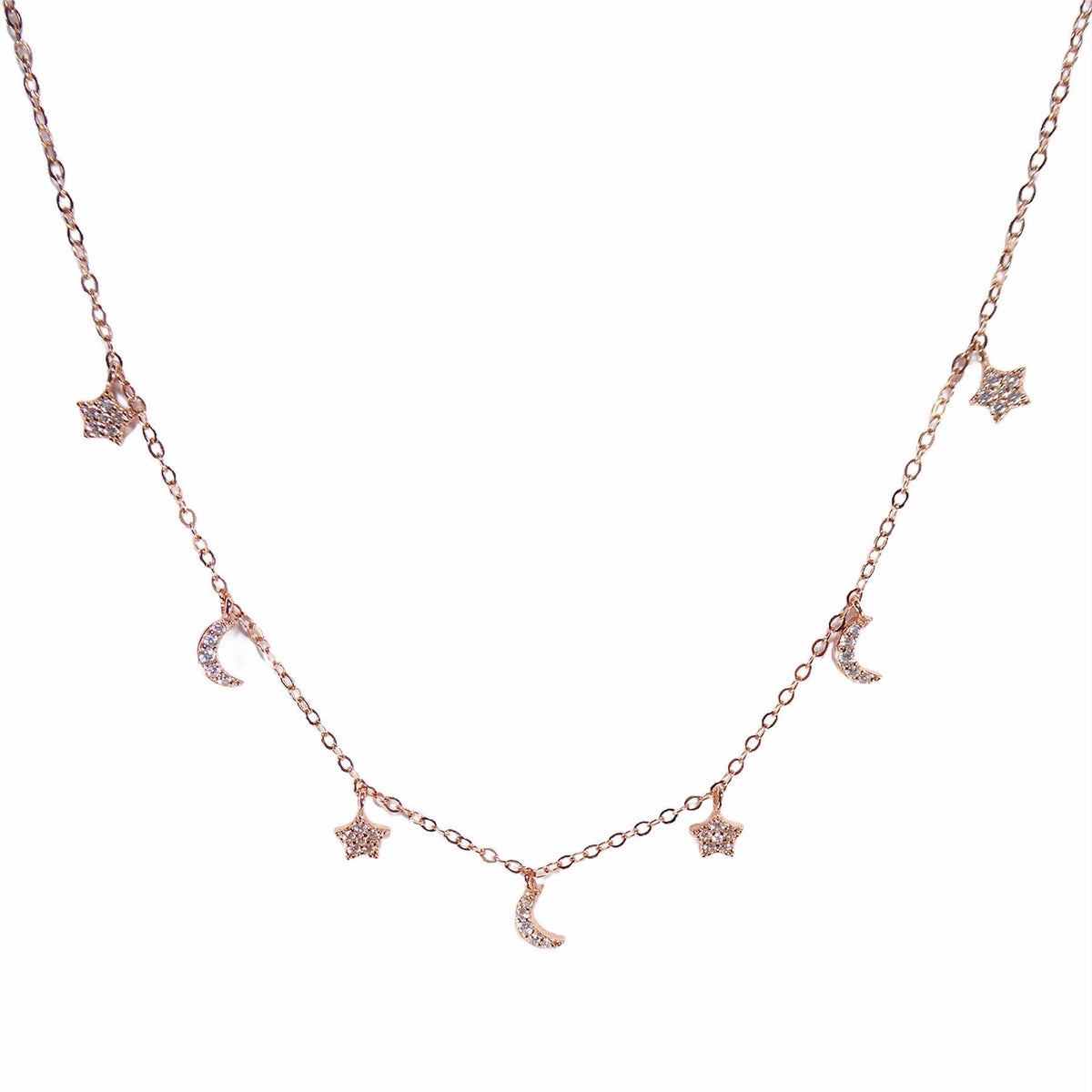 Moon & Star Chain Necklace