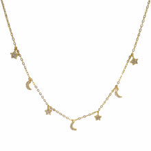 Moon & Star Chain Necklace