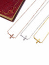 Slanted Sideways Cross Necklaces