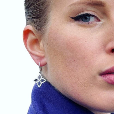 Large Flower Hanging Earrings