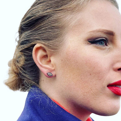 Lucky Evil Eye Stud Earrings