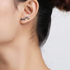 Plain Five Stars Stud Earrings