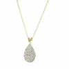 British Vintage Diamond Drop Necklace , 9k