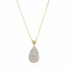 British Vintage Diamond Drop Necklace , 9k