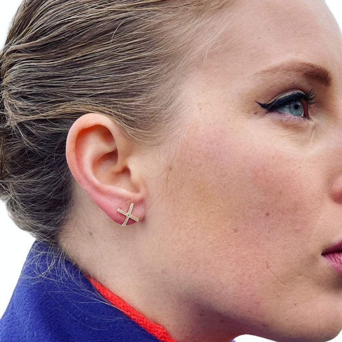 Crosswise X Stud Earrings