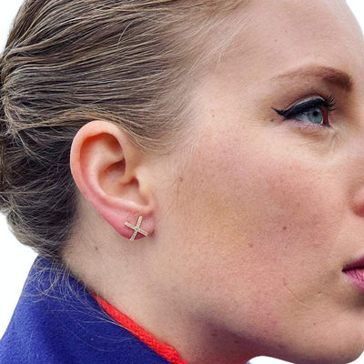 Crosswise X Stud Earrings