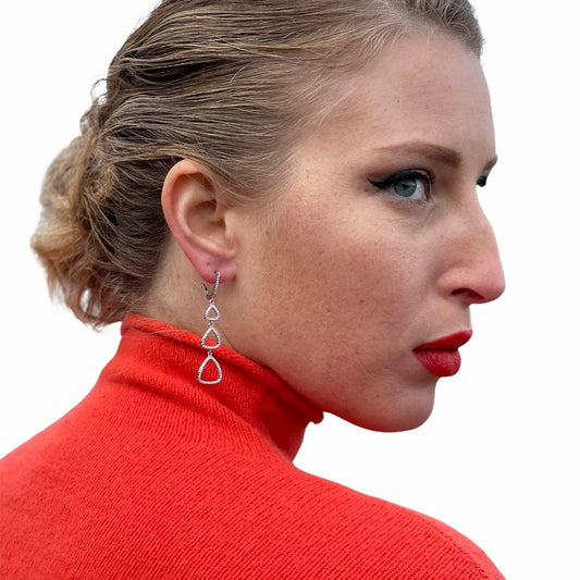 Triple Drop Dangle Earrings