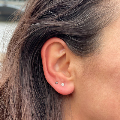 Xs Black Dot Stud Earrings