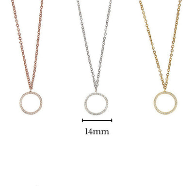 Rainbow Circle CZ Necklaces