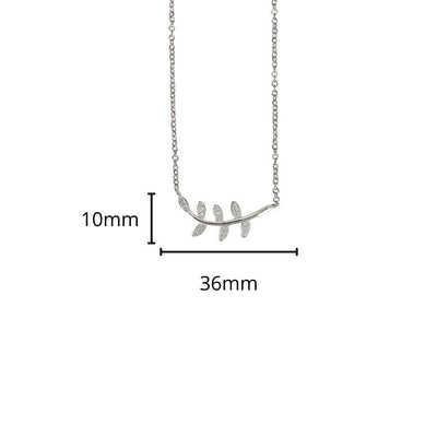 Leaf Cz Necklaces