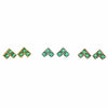 Green Geometric Stud Earrings