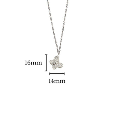 Small Butterfly Necklaces Cz