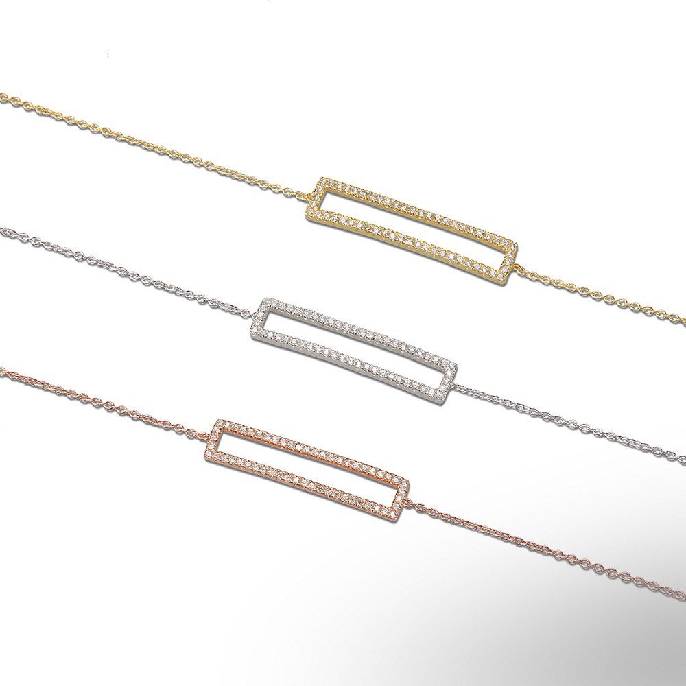 Rectangle Bracelet Cz