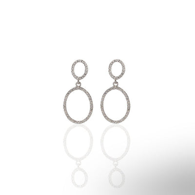 Double Oval Dangle Earrings