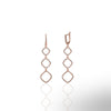 Square Triple Hanging Earrings