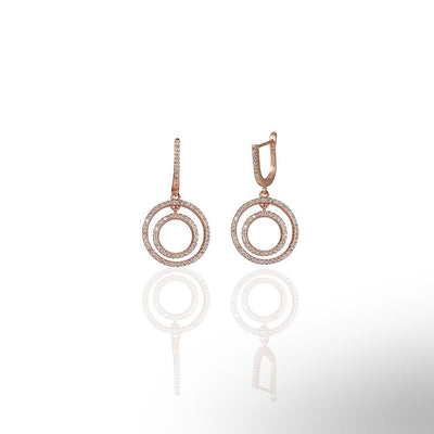Double Eternity Circle Earrings