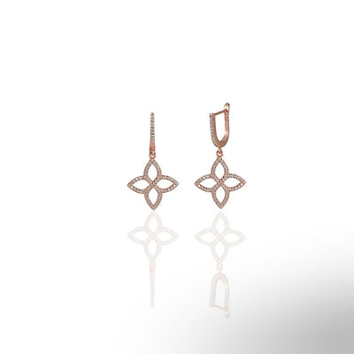 Large Flower Hanging Earrings