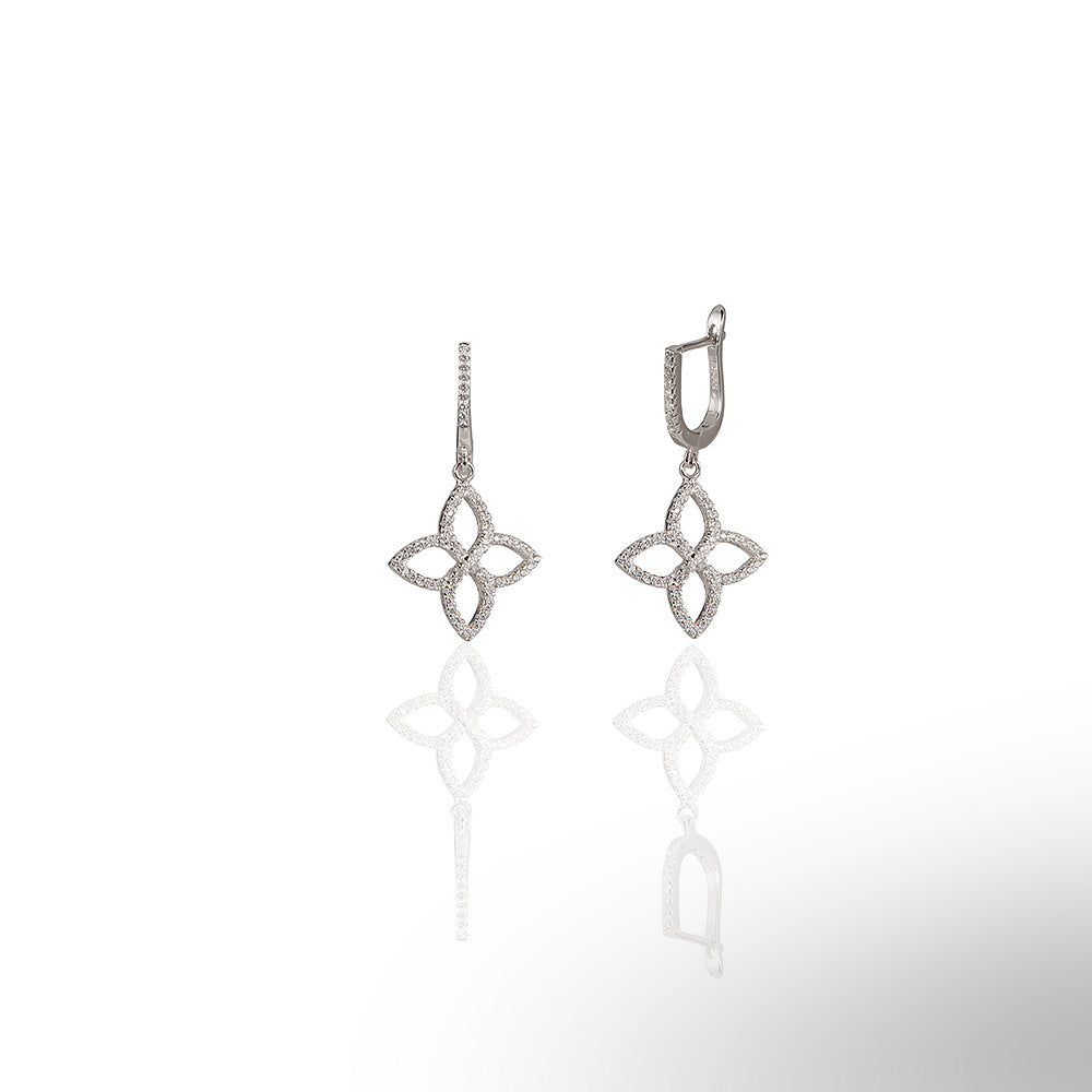 Large Flower Hanging Earrings