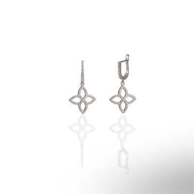 Large Flower Hanging Earrings