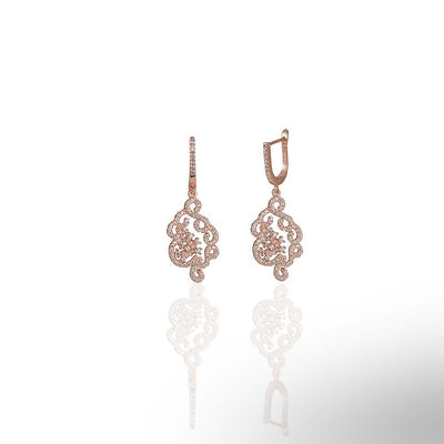 Dali Dangle Earrings, Cz Stones