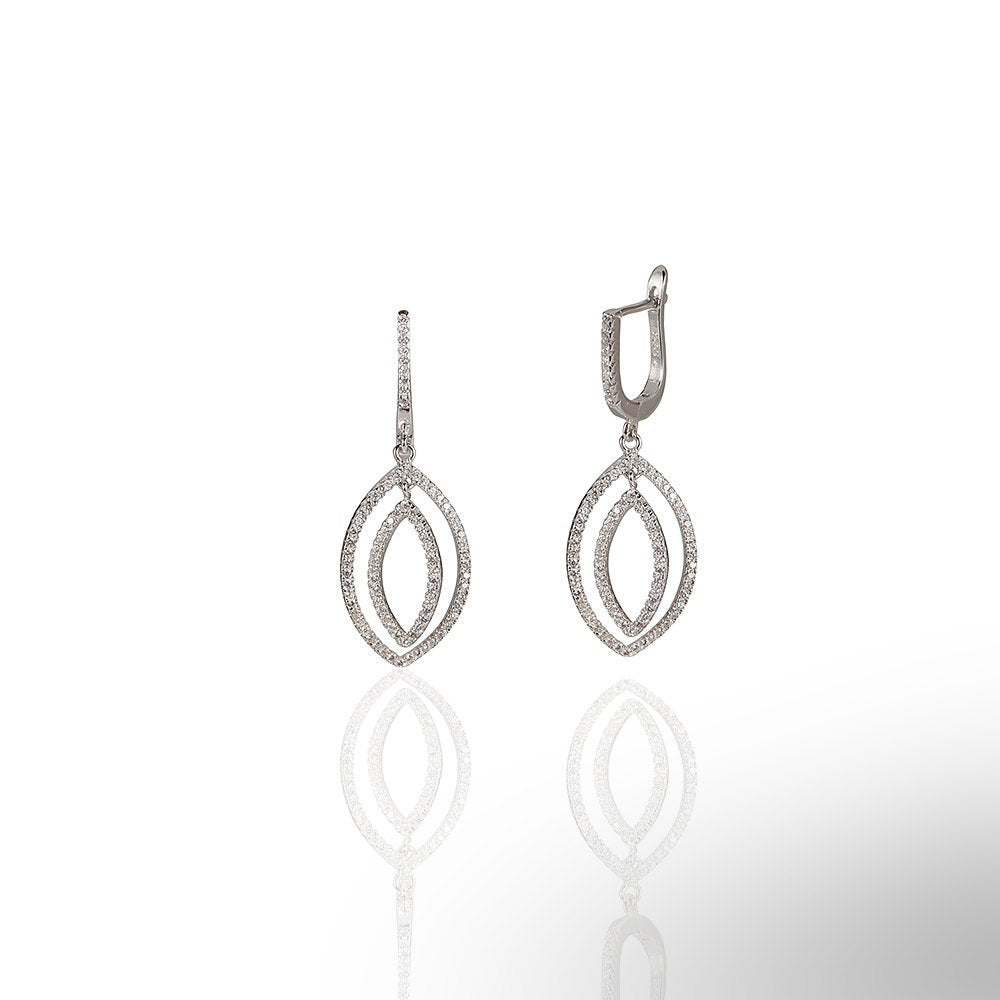 Double Ellipse Dangle Earrings