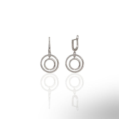 Double Eternity Circle Earrings