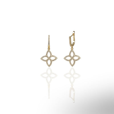 Large Flower Hanging Earrings