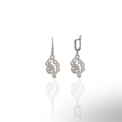 Dali Dangle Earrings, Cz Stones