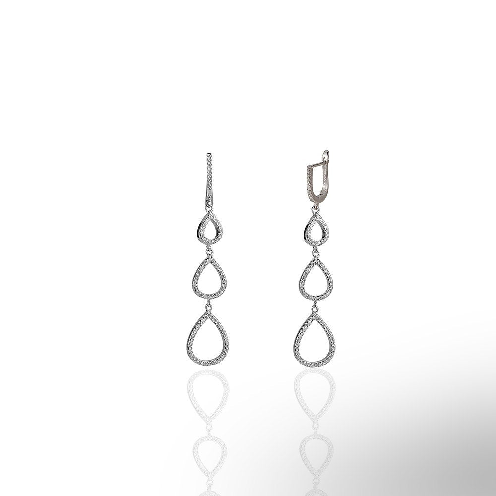 Triple Drop Dangle Earrings