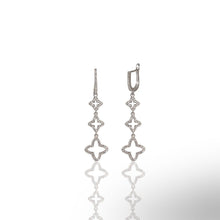 Trefoil Triple Cz Earrings