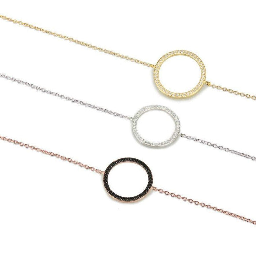 Large Halo Bracelet Cz