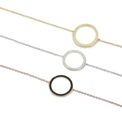 Large Halo Bracelet Cz