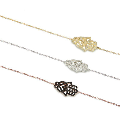 Large Hand Cz Bracelet